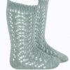 These adorable knee high baby socks have a beautiful perle openwork design. Comes in a wide variety of colors. Perfect for girls and boys anytime of the year especially spring and summer! 100% cotton Newborn in size Made in Spain Sold by Alz's Baby Boutique