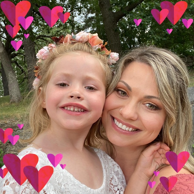 Beautiful mother and daughter and happy client of Alz's Nursery