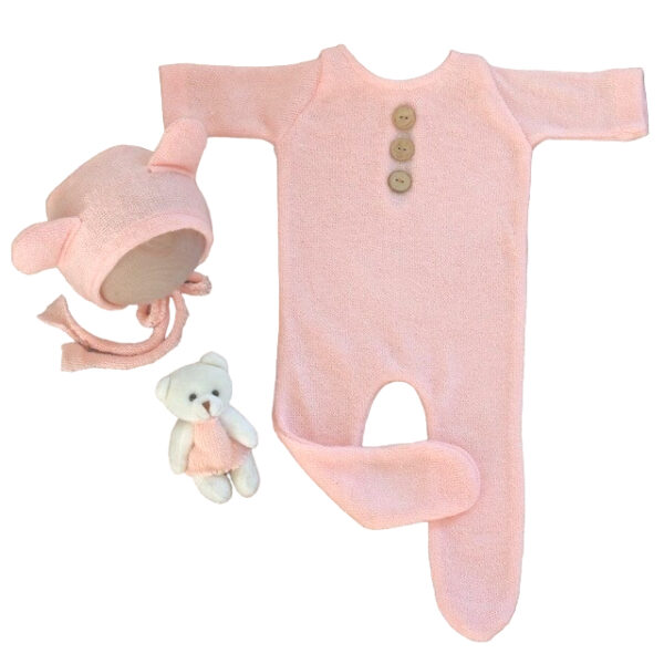 Knitted Three Piece Teddy Photography Set - Image 2