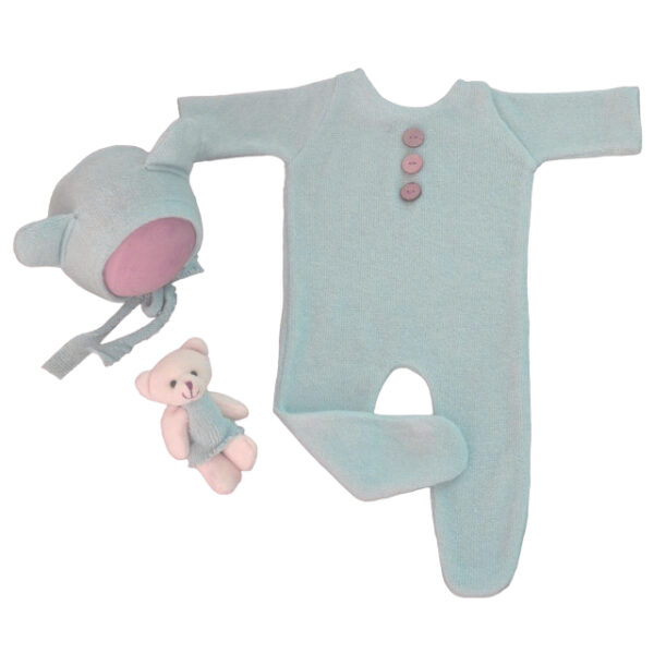 Knitted Three Piece Teddy Photography Set - Image 4