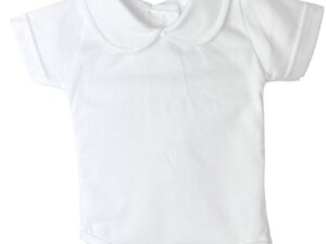 This body suit is a classic and so versatile. Perfect for a boy or girl for any occasion. This little baby onesie has short sleeves and a peter pan collar with a snap closure.  100% cotton Made in Spain Size 1m, 3m Sold by Alz's Baby Boutique