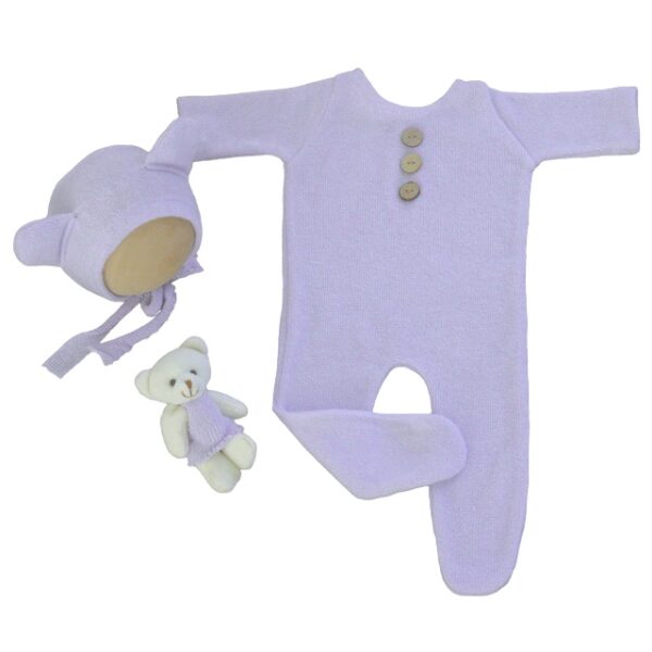 Knitted Three Piece Teddy Photography Set