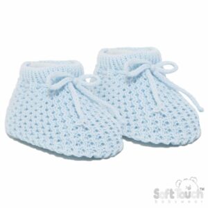 Baby Blue Newborn Knitted Baby Booties