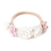 Baby girls newborn photography floral nylon headband sold by Alz's Nursery