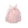 This is such an adorable bubble with elegant lace detailing, a sweet pink satin bow with pearl accents and a matching headband. Perfect for baby to wear alone or layer it with your favorite blouse. 65% polyester 35% cotton Made in Columbia Newborn in size. Sold by Alz's Baby Boutique