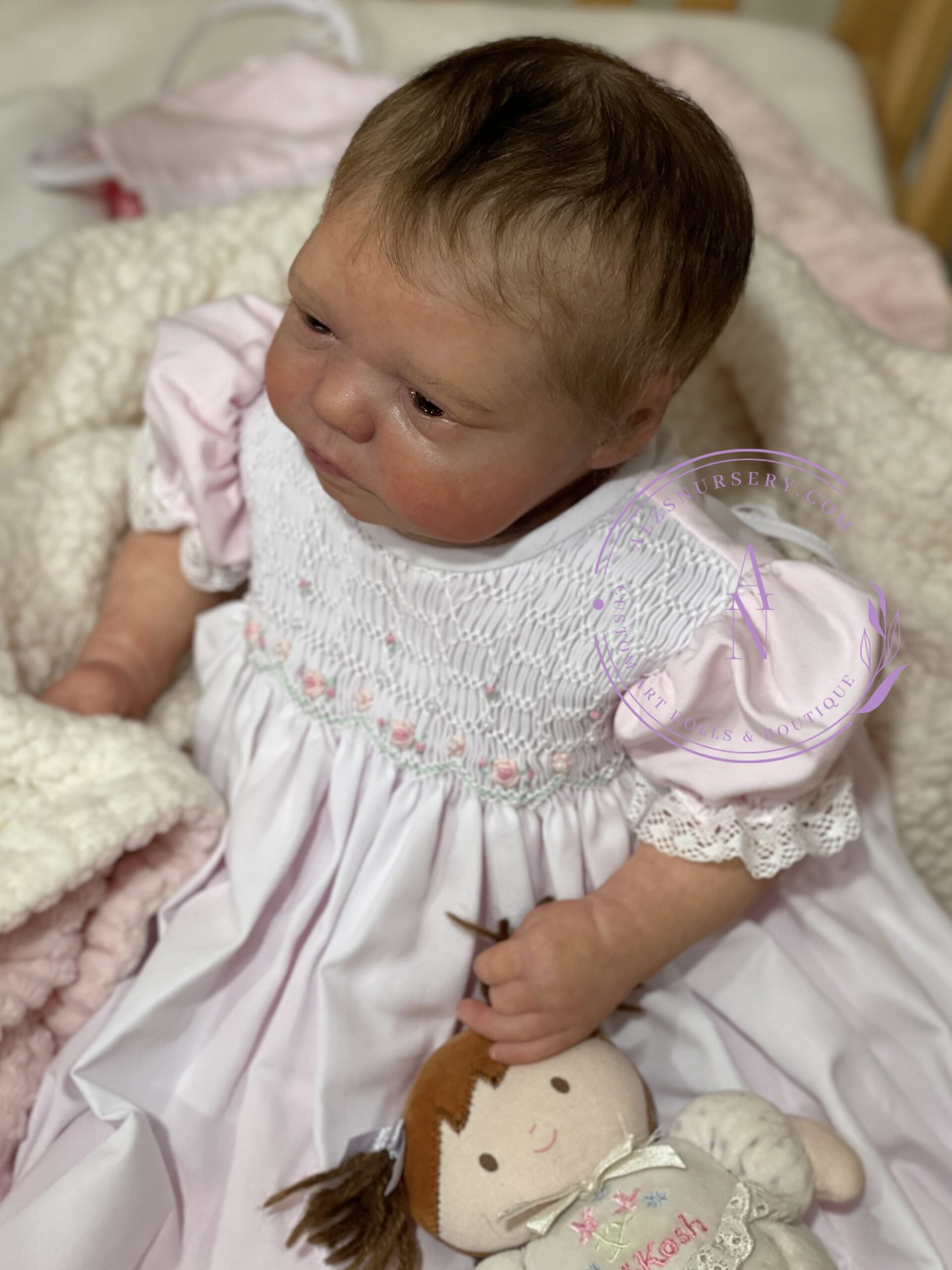 Zuri Awake by BB Brought to life by Ginger Kelly with Alz's Nursery