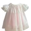 Sweet Sheer Ivory & Pink Overlay Dress, sold by Alz’s Nursery