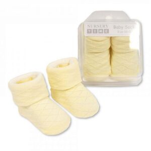 Lemon Yellow Diamond Knit Socks