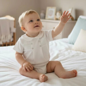 Classic Ivory Smocked Romper