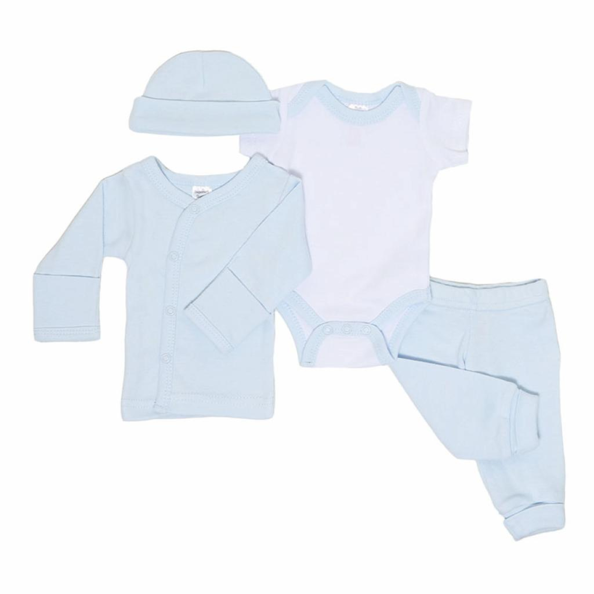 Newborn Four Piece Baby Blue Set - Image 2