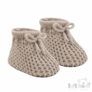 Coffee Knitted Booties