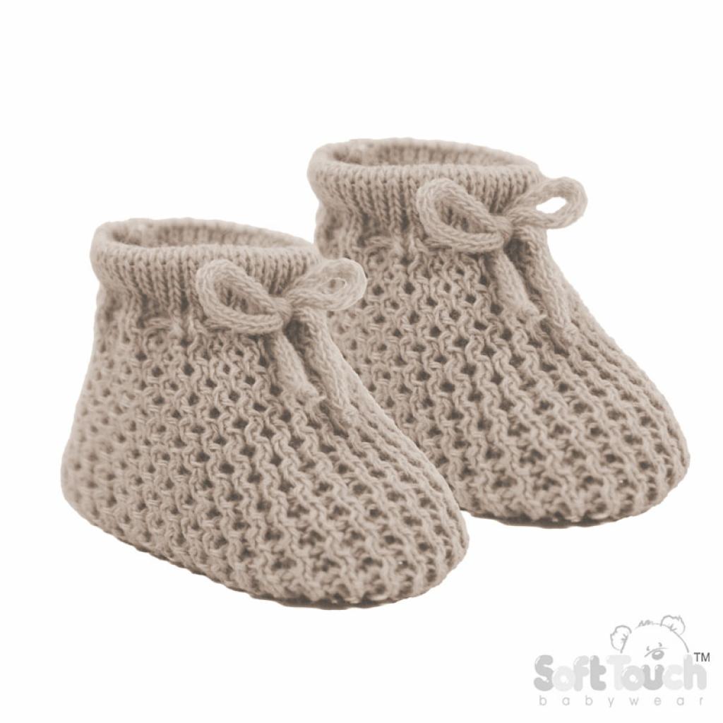 Coffee Knitted Booties