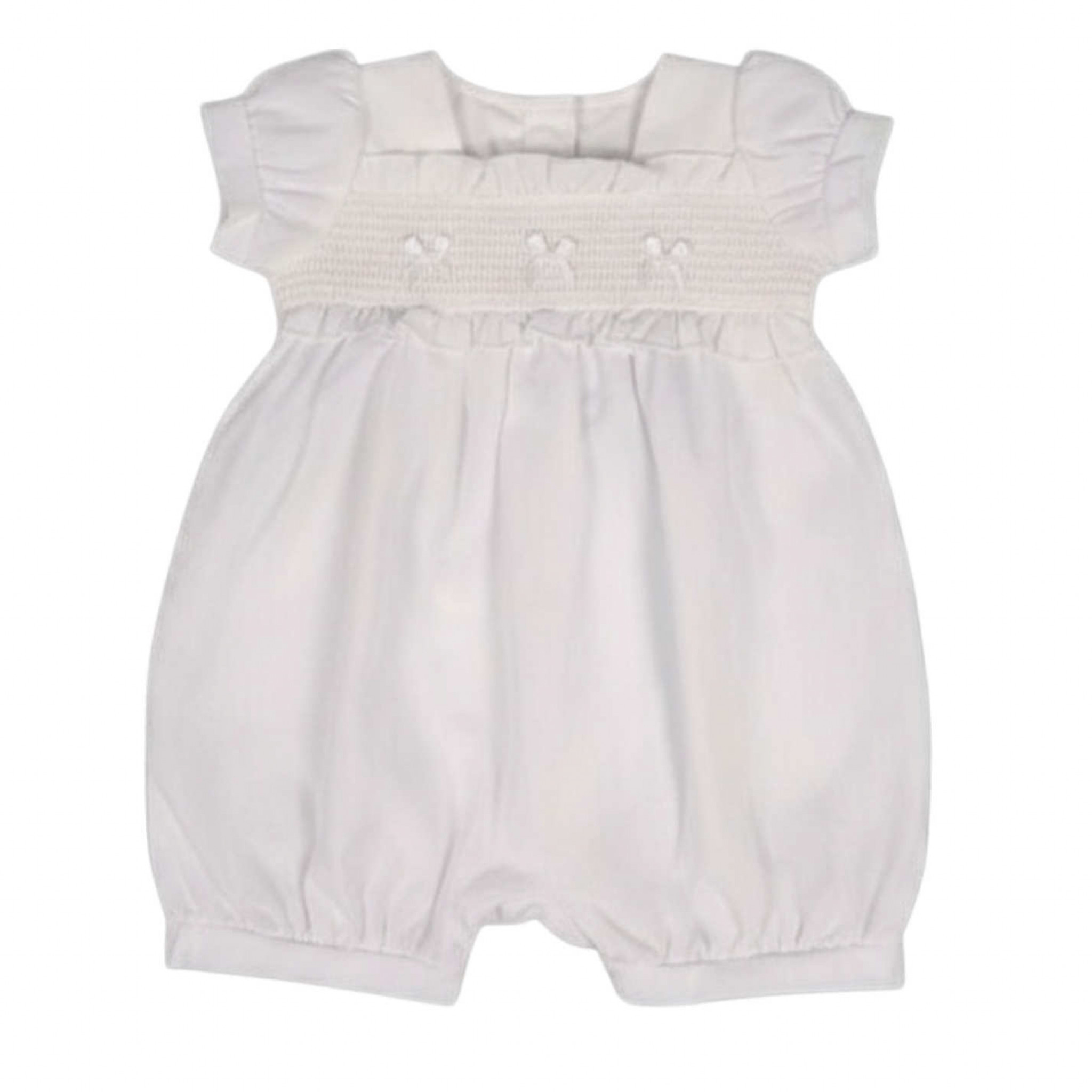 Timeless White Smocked Romper - Image 2