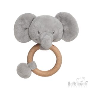 Plush Elephant Rattle Soother